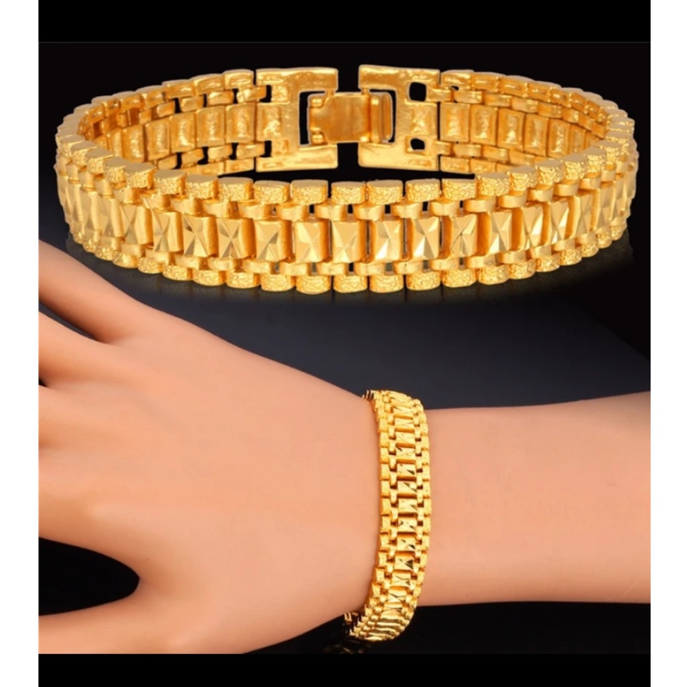 Evordlss Brass Bracelet Three Shades Gol...