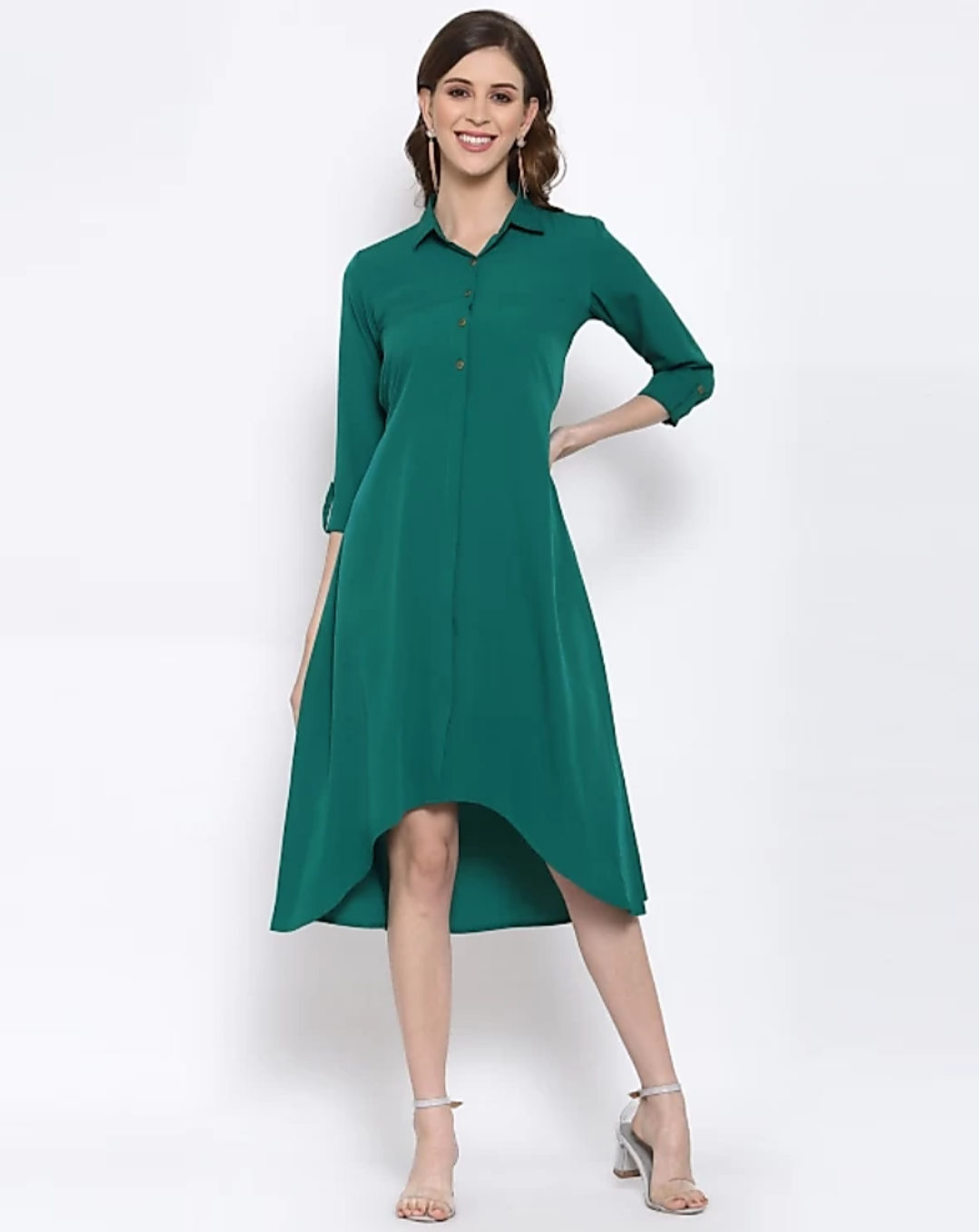 ATTIRIS Women's Crepe Knee Length A- Lin...