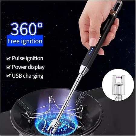 Electric Gas Lighter for Kitchen 360 Deg...