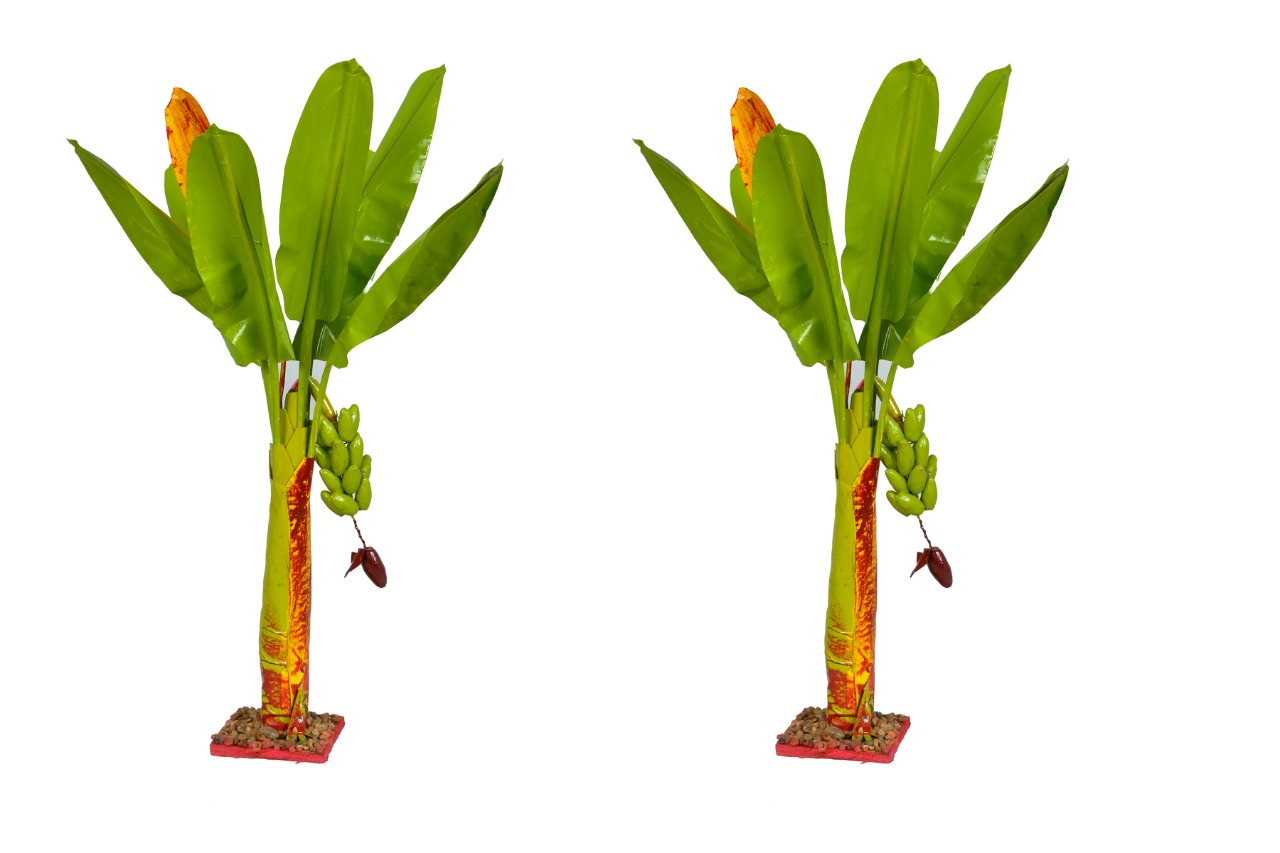 Artificial Banana Tree for Pooja - Metal...