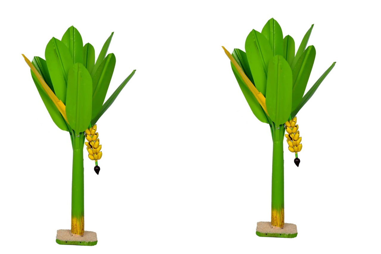 Artificial Banana Tree for Pooja - Metal...