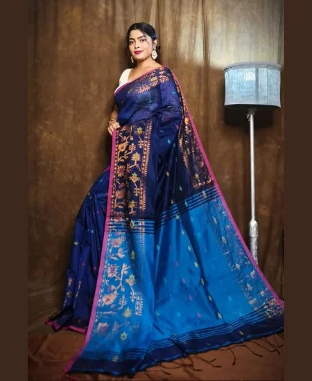 Handloom Cotton Silk Saree / Derpari Sty...