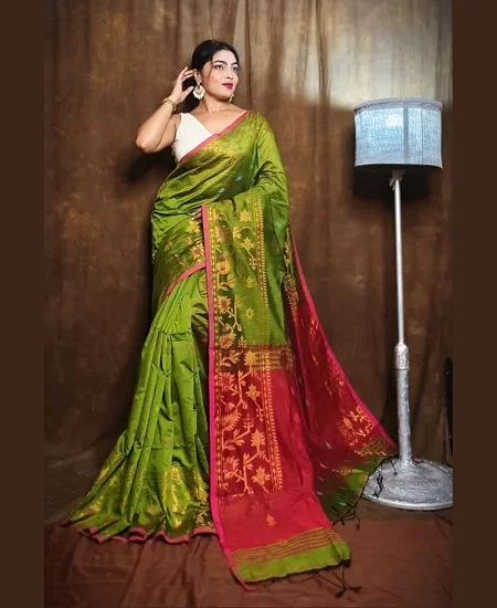 Handloom Cotton Silk Saree / Derpari Sty...