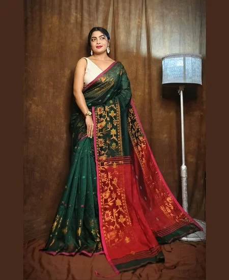 Handloom Cotton Silk Saree / Derpari Sty...