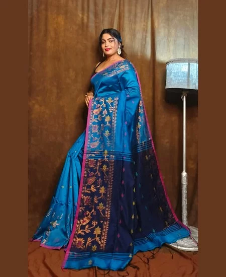 Handloom Cotton Silk Saree / Derpari Sty...