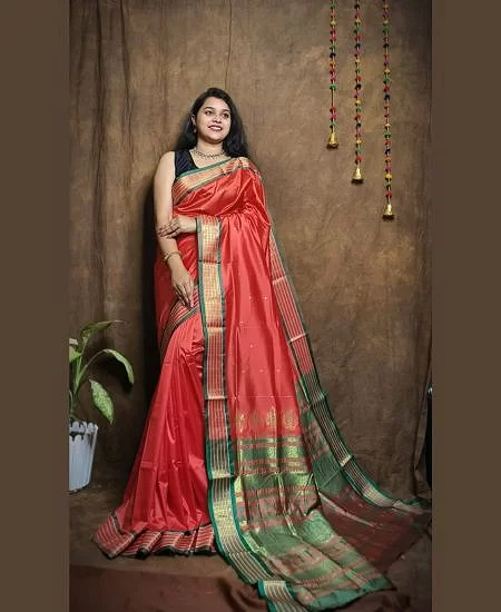 Bomkai Silk Saree – Traditional Elegance...