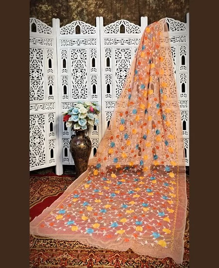 Resham Kota Embroidered Saree – Lightwei...