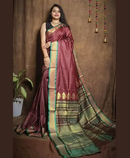 Bomkai Silk Saree – Traditional Elegance...