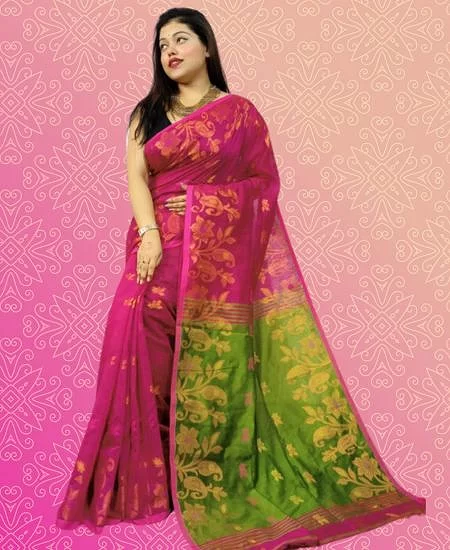 Cotton Silk Handloom Saree – Elegant Zar...