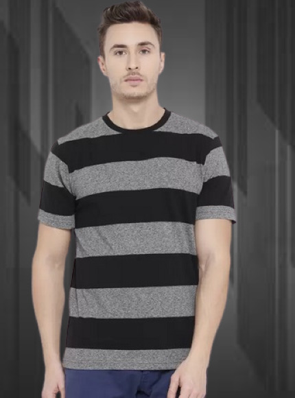 Men's Premium Poly Cotton Black & Grey S...