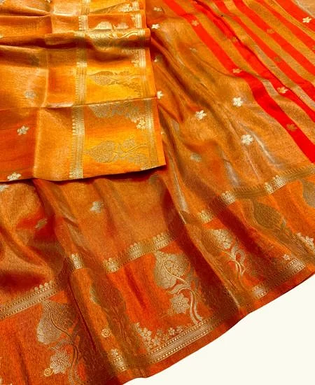 Premium Tissue Banarasi Saree – Regal Sh...