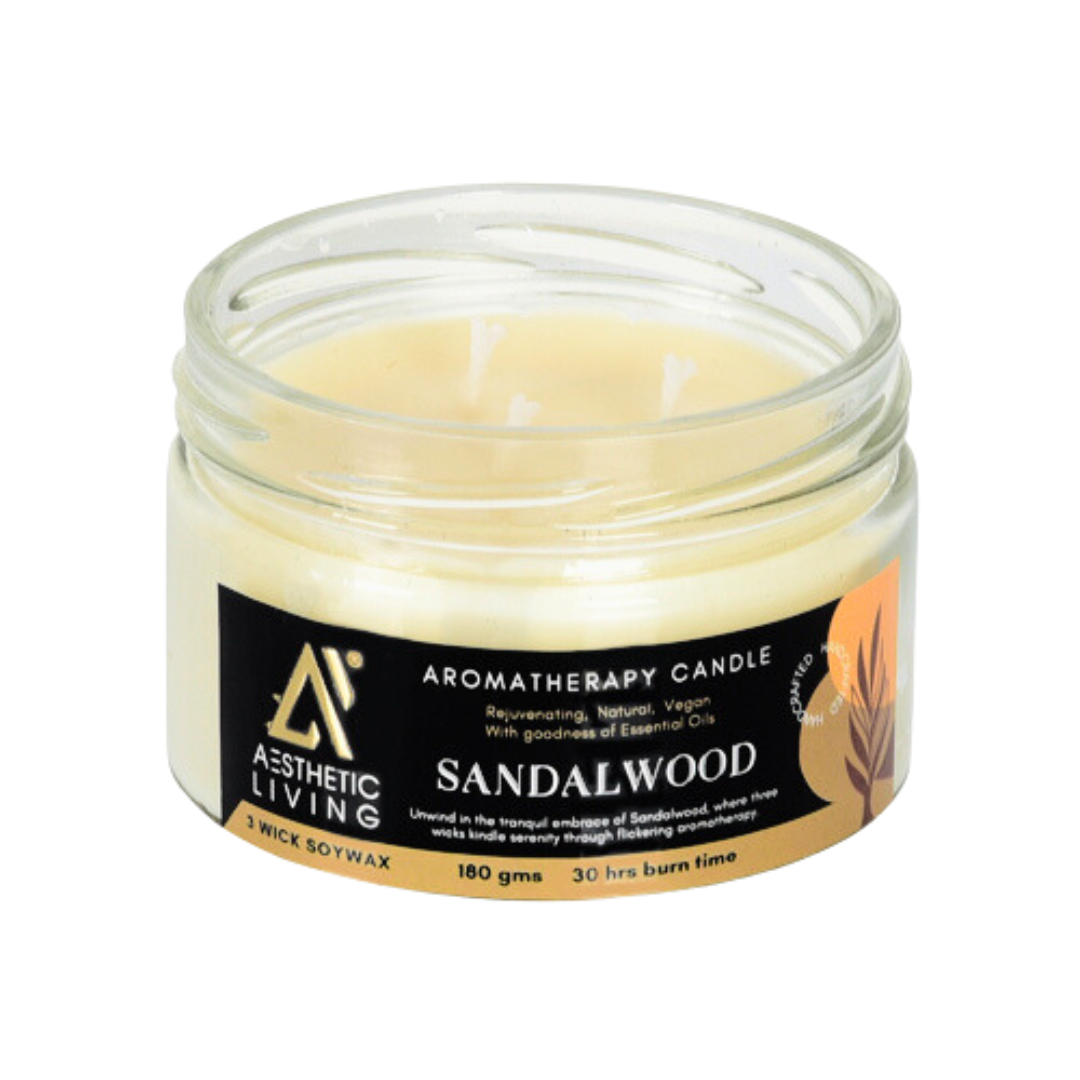 3- wick Sandalwood Candle- 180g