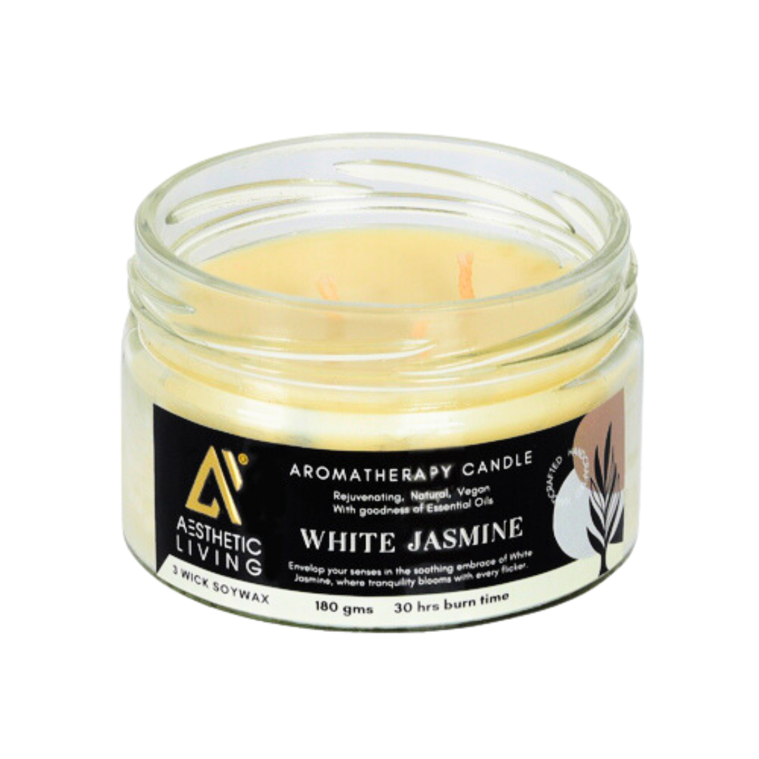 3- wick White Jasmine Candle- 180g