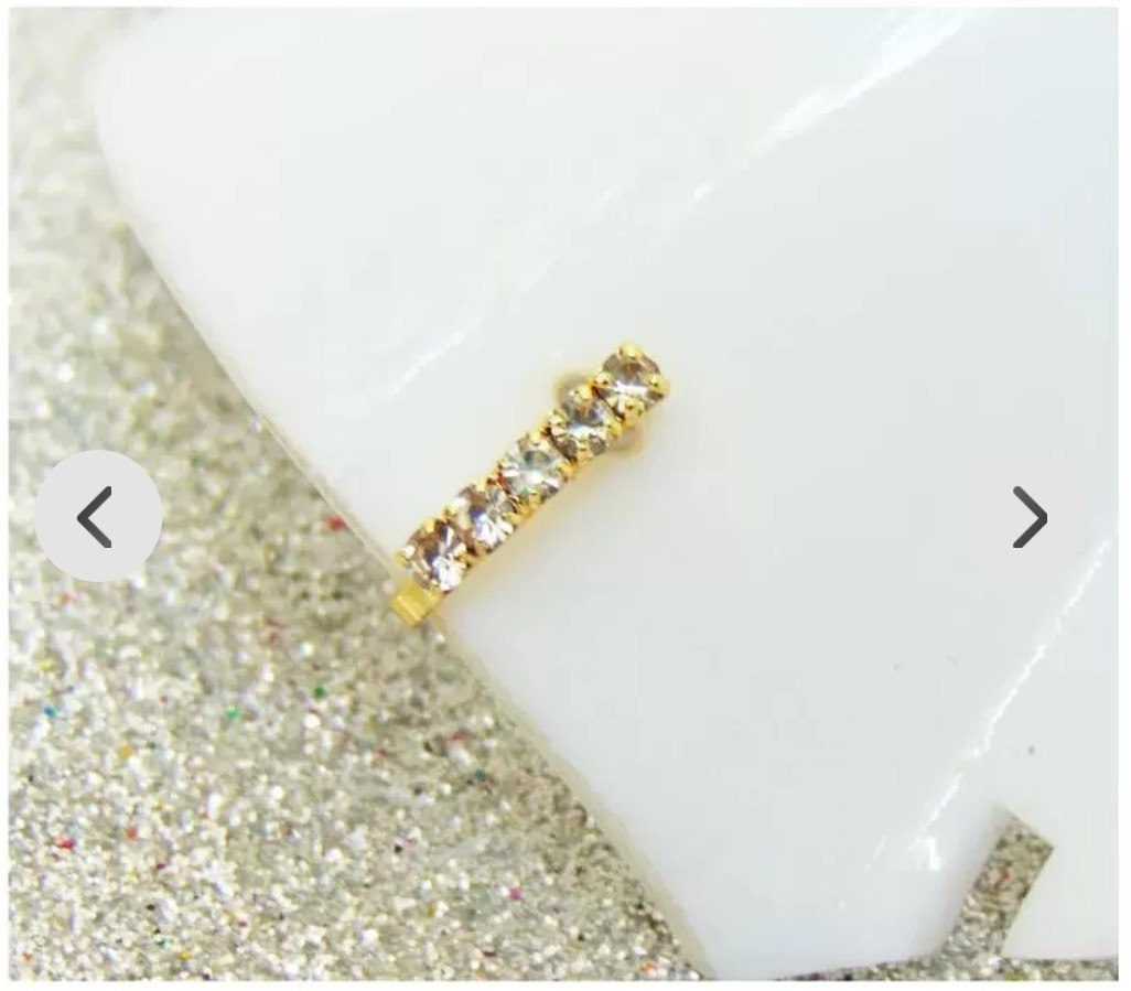 Beautiful Gold Plated Nose Pin U Shape 5...