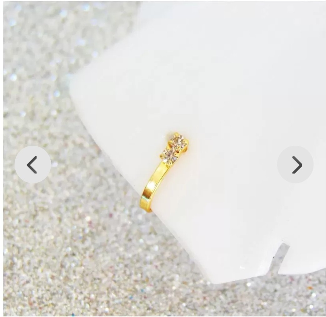 Beautiful Gold Plated Nose Pin U Shap 2...