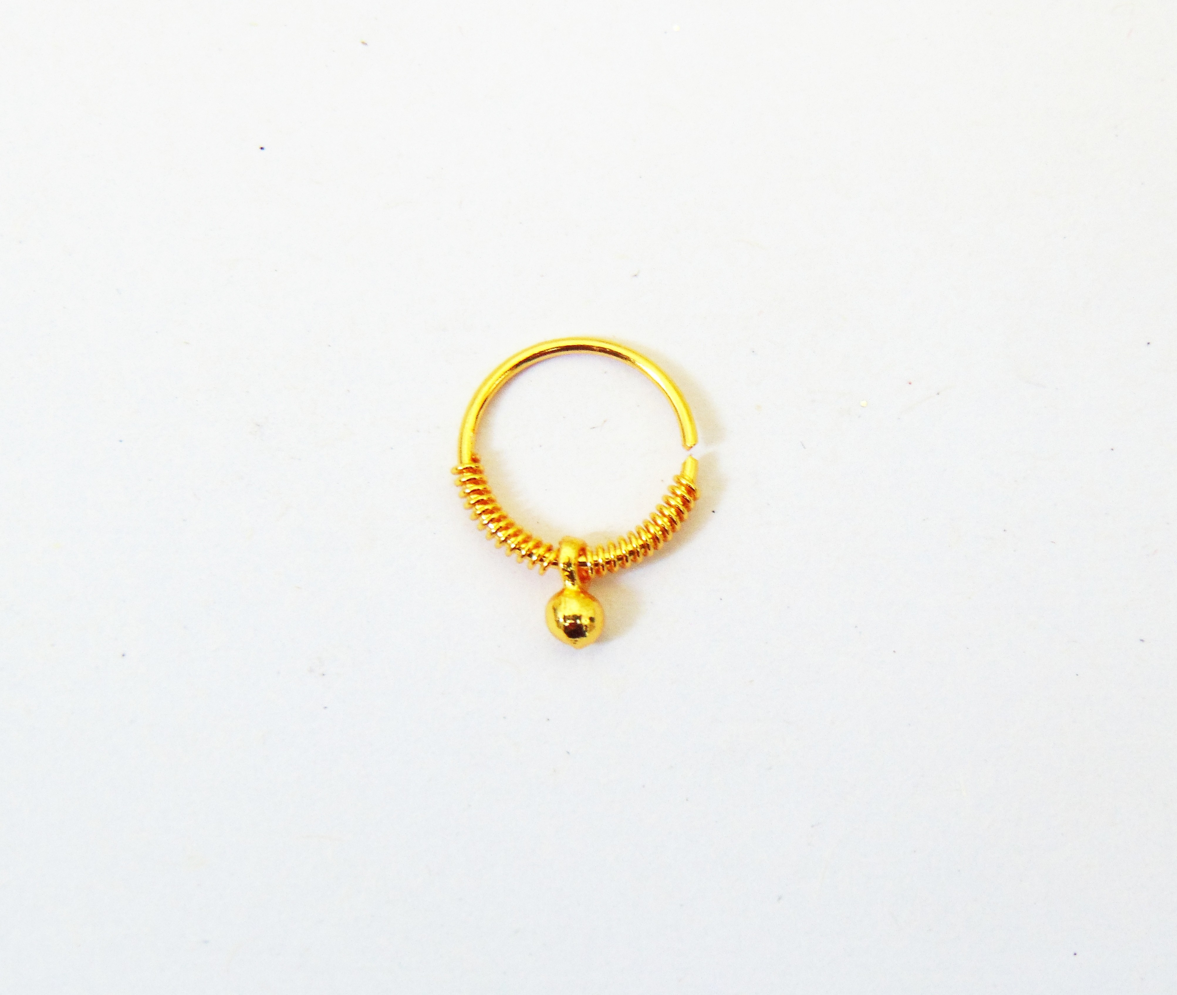Traditional Half Nose Ring with Latkan –...
