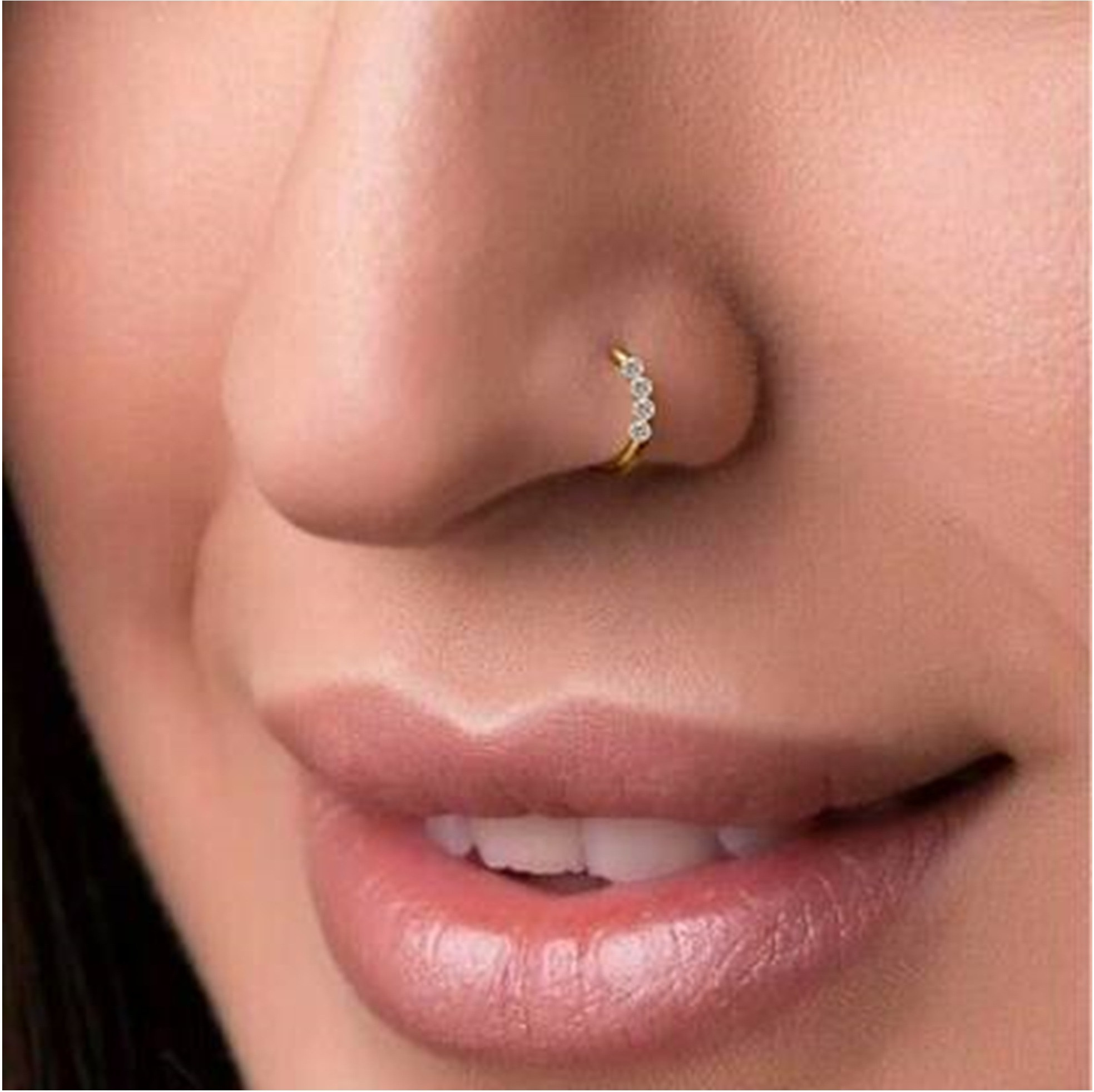 Nose Ring with 4 Nuggets