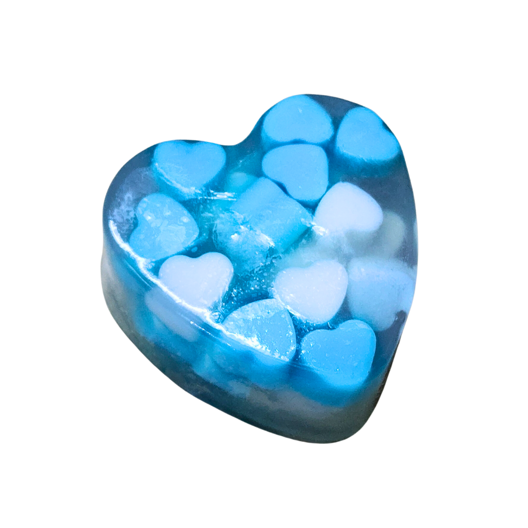 Sweet Hearts- Blue Handmade Glycerin Soa...