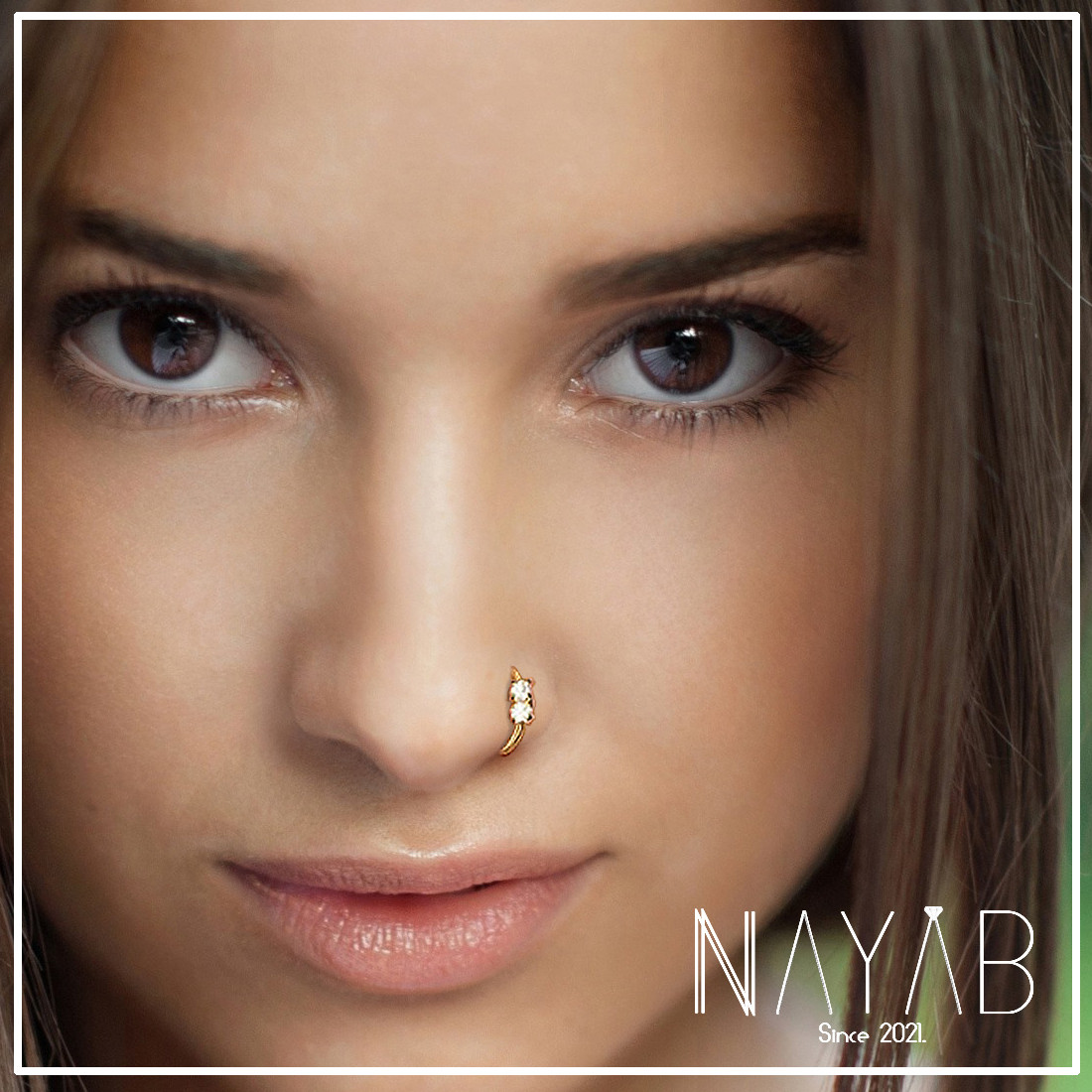Two Nugget Nose Ring