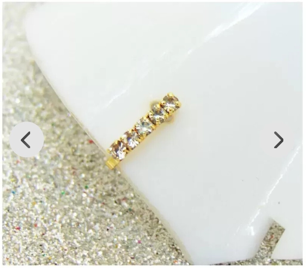 Beautiful Gold Plated Nose Pin U Shape 5...