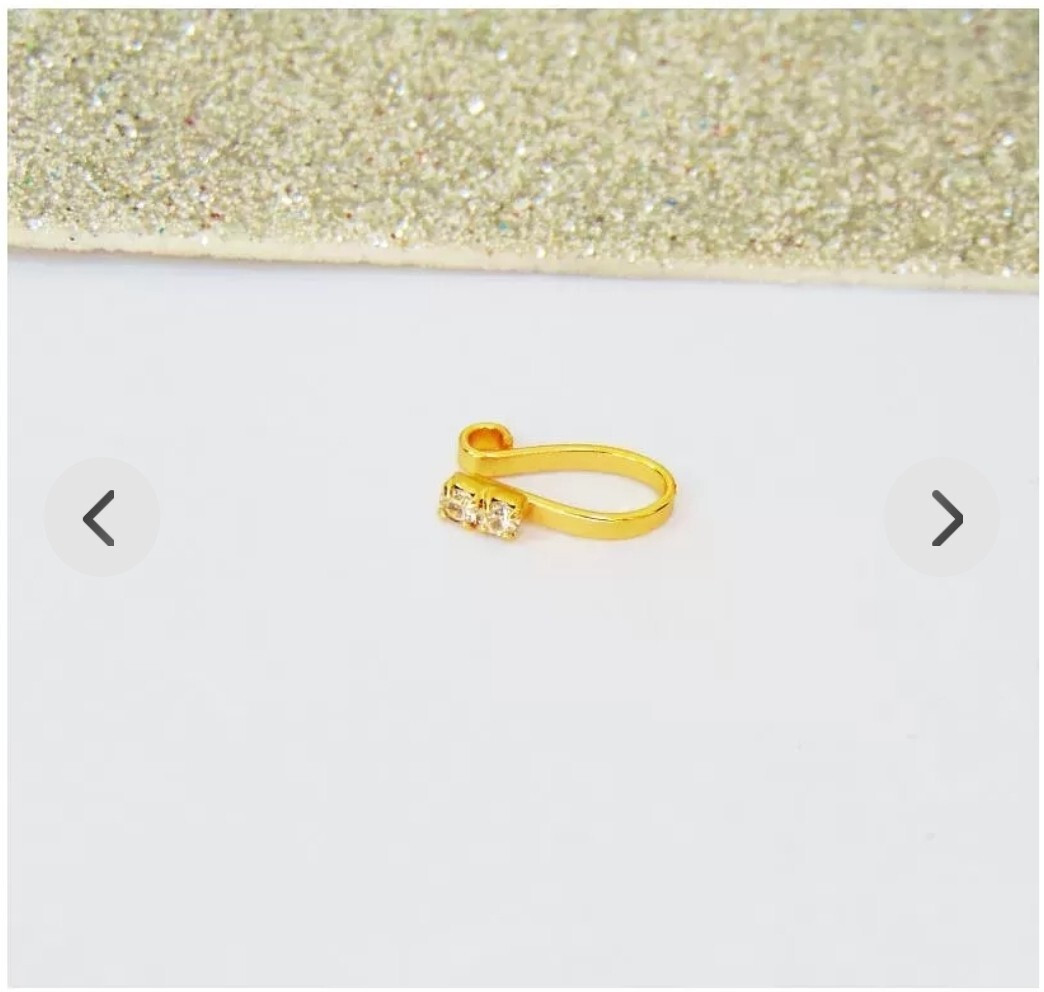 Beautiful Gold Plated Nose Pin U Shap 2...