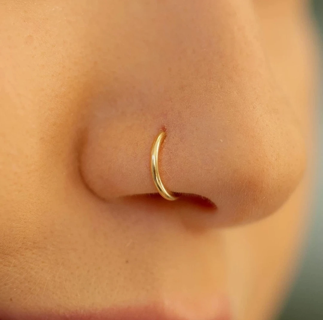 Moonbeam Diamond Nose Ring Single Diamon...