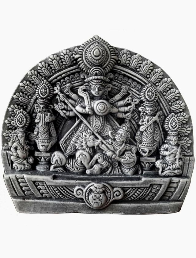 Clay Handicrafts Durga Maa 35 Cm Handicr...