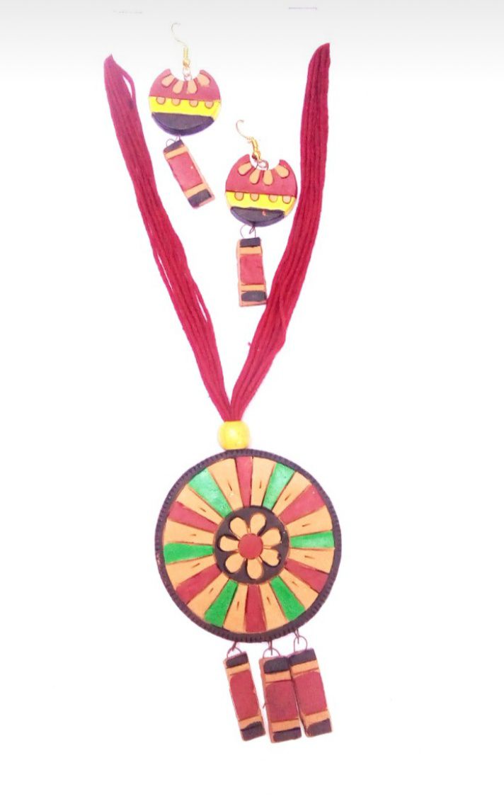 Clay Handicrafts Jewellery Set Handicraf...