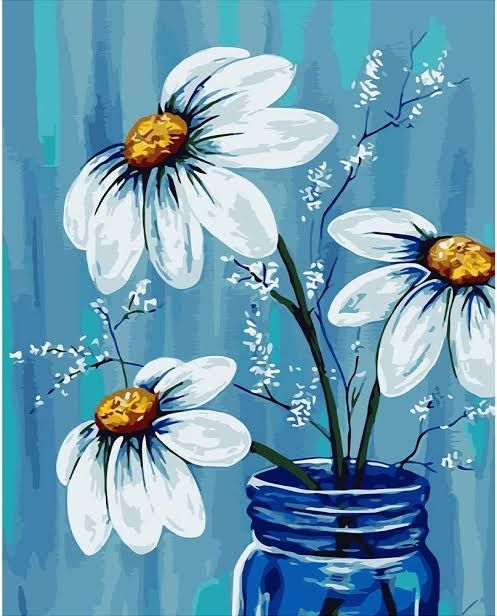 Acrylic Flowers Painting 2x2 ft Acrylic...