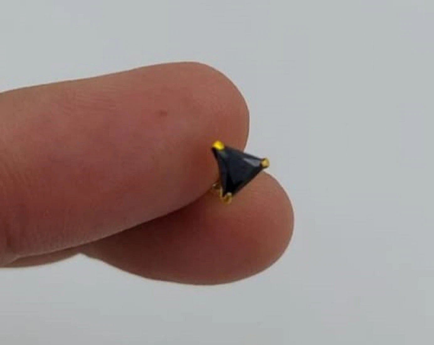 Triangle Black Nose Pin – Premium Design