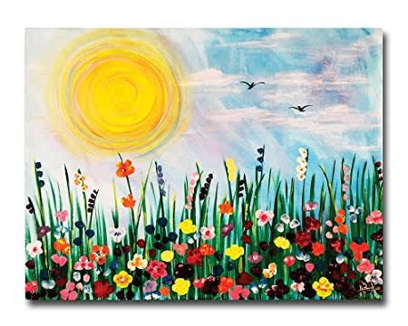 Canvas Flowers Painting Painting