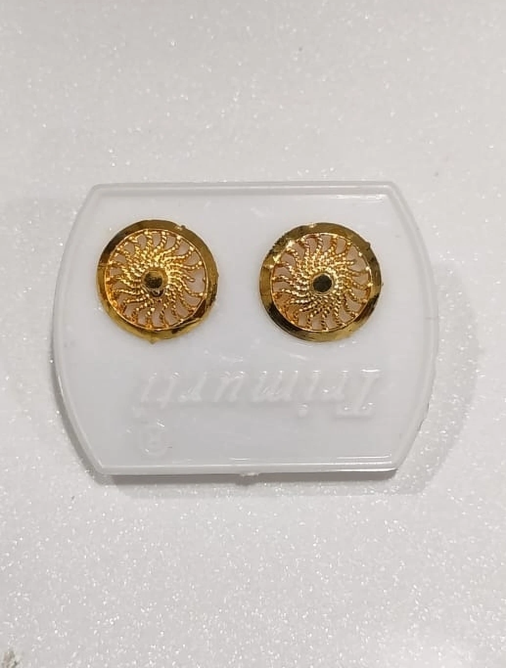 PITAL EARRINGS GOL 1 PAIR Gold Micron Pl...