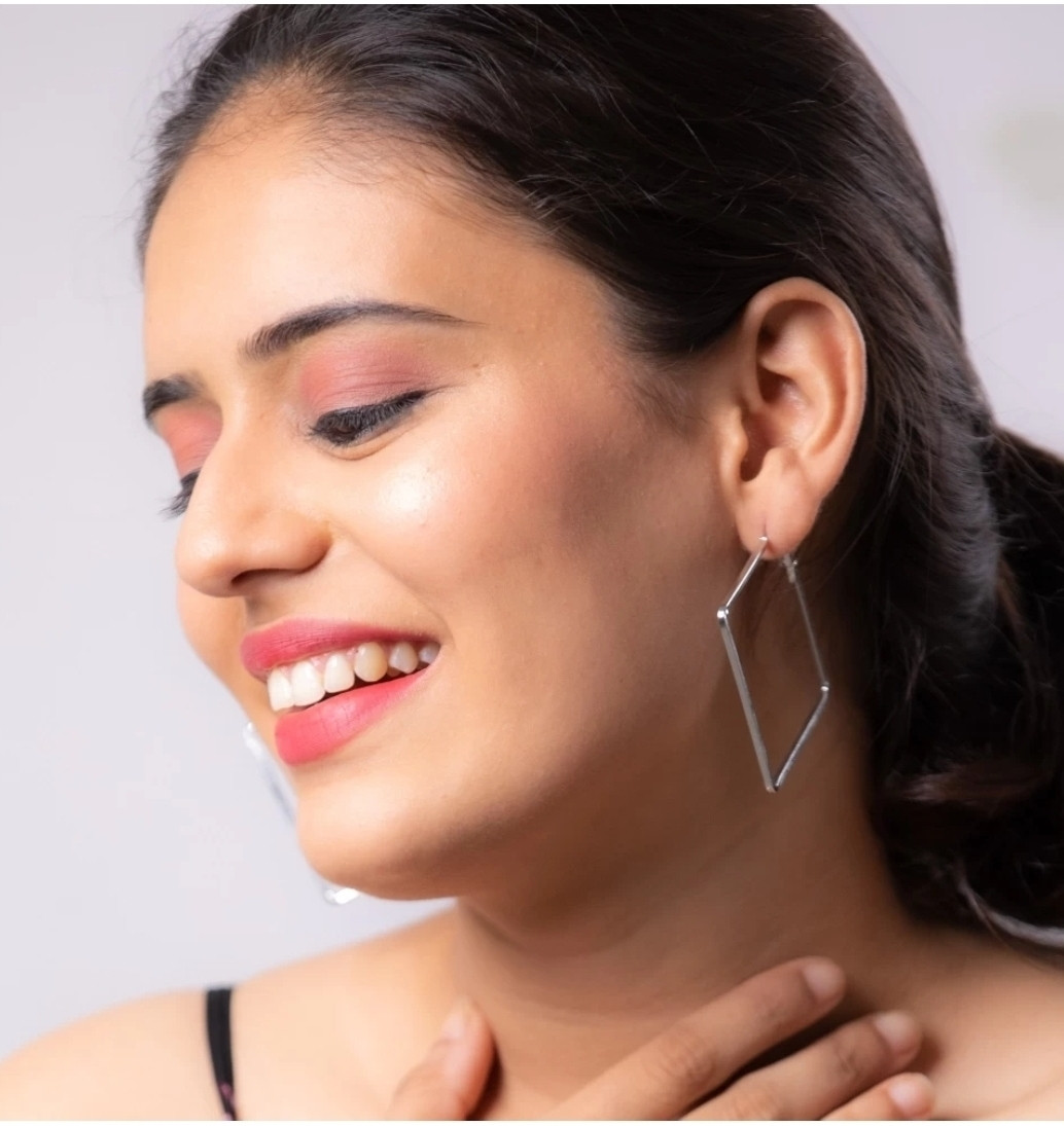 Silver CHAKOR Hoop Earrings Big Size All...