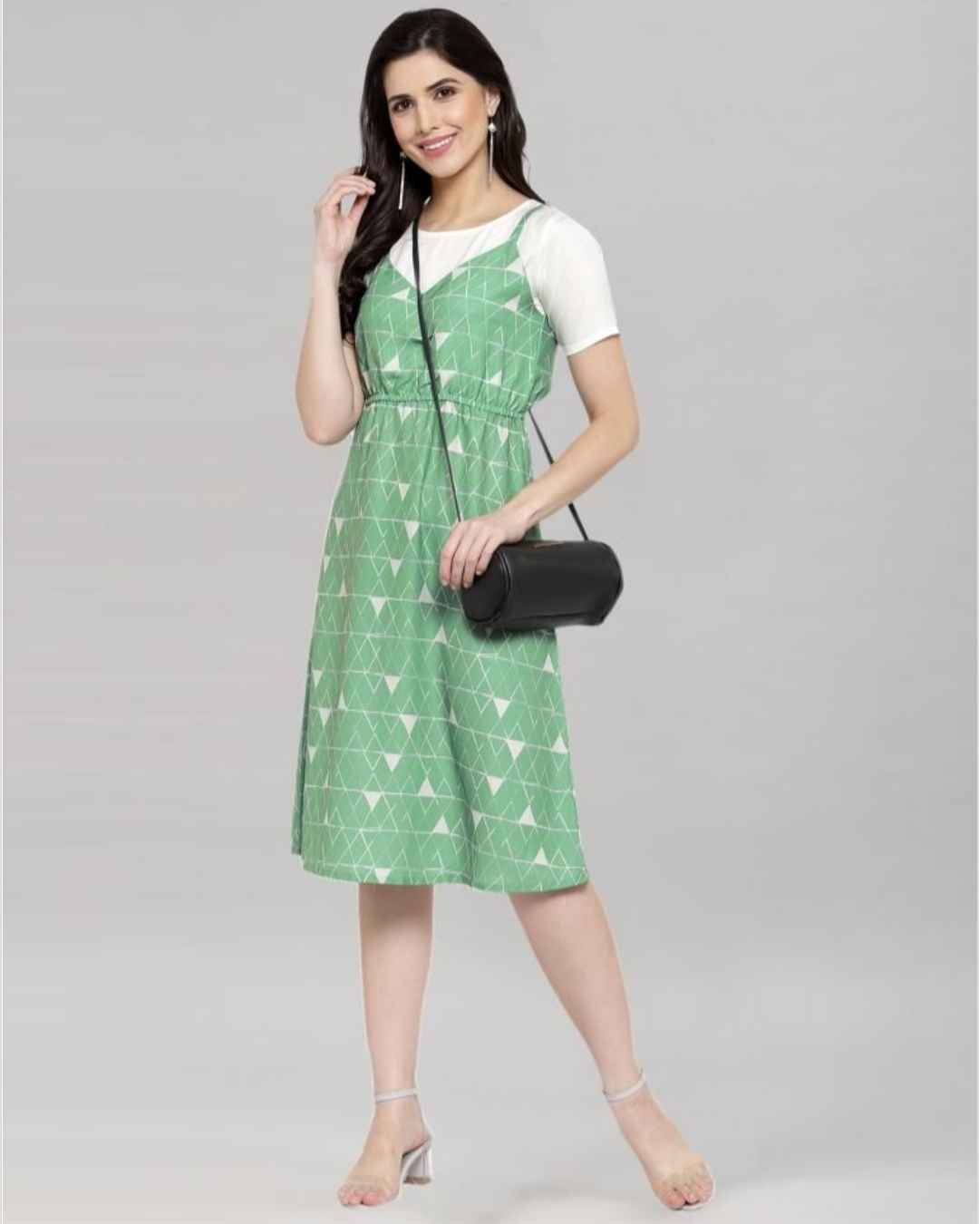 ATTIRIS Women's Poly Cotton Printed A-Li...