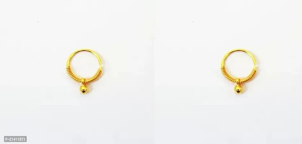 Stunning Gold Plated Pearl Hoop Earrings...