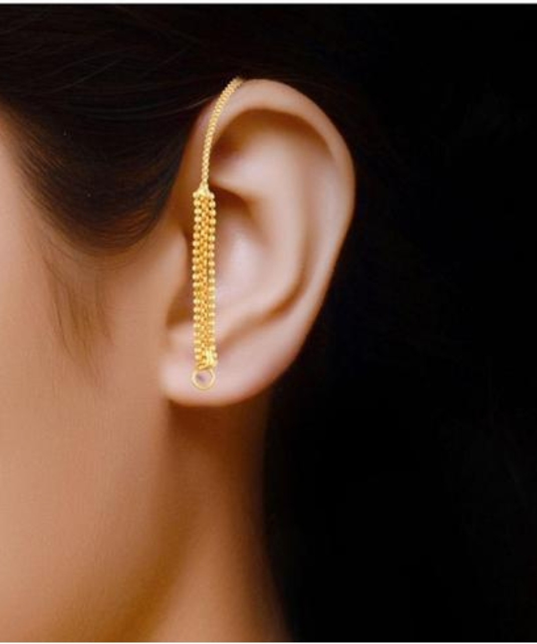 Ear chain (kanoti) gold plated women & g...