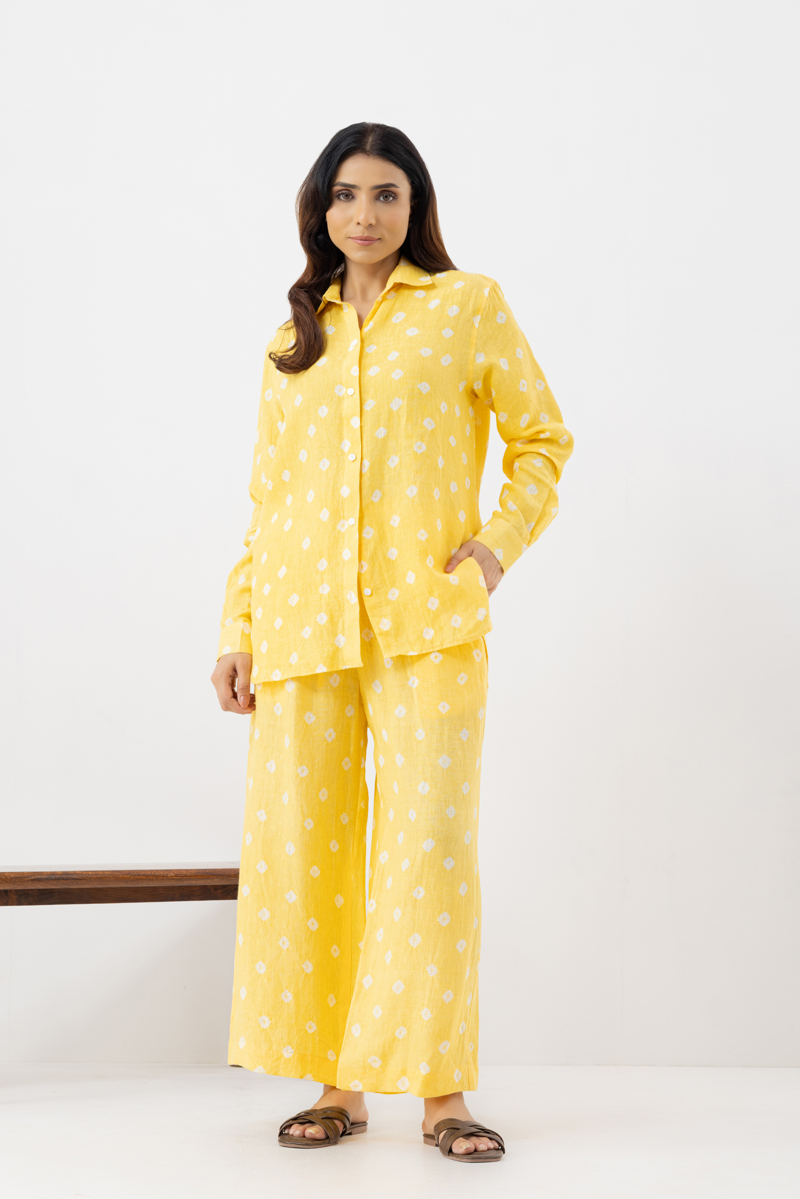 Women's Yellow Floral Cotton Co-ord Set...