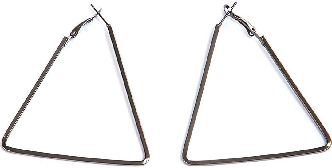 New Fancy Polished Alloy Big Triangle Ho...