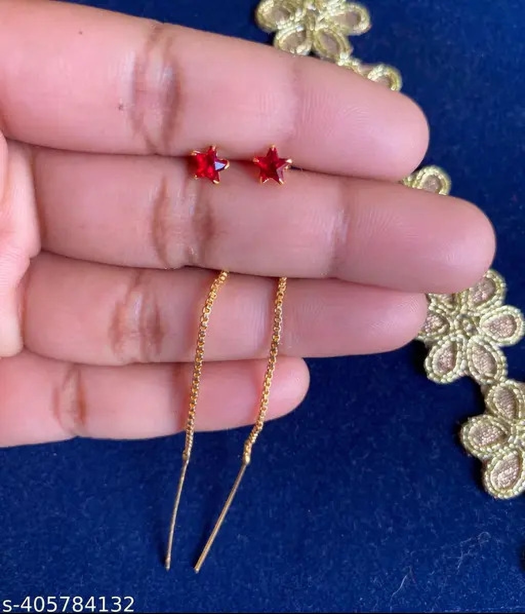 Fashion Hanging STAR RED NUG Sui Dhaga E...