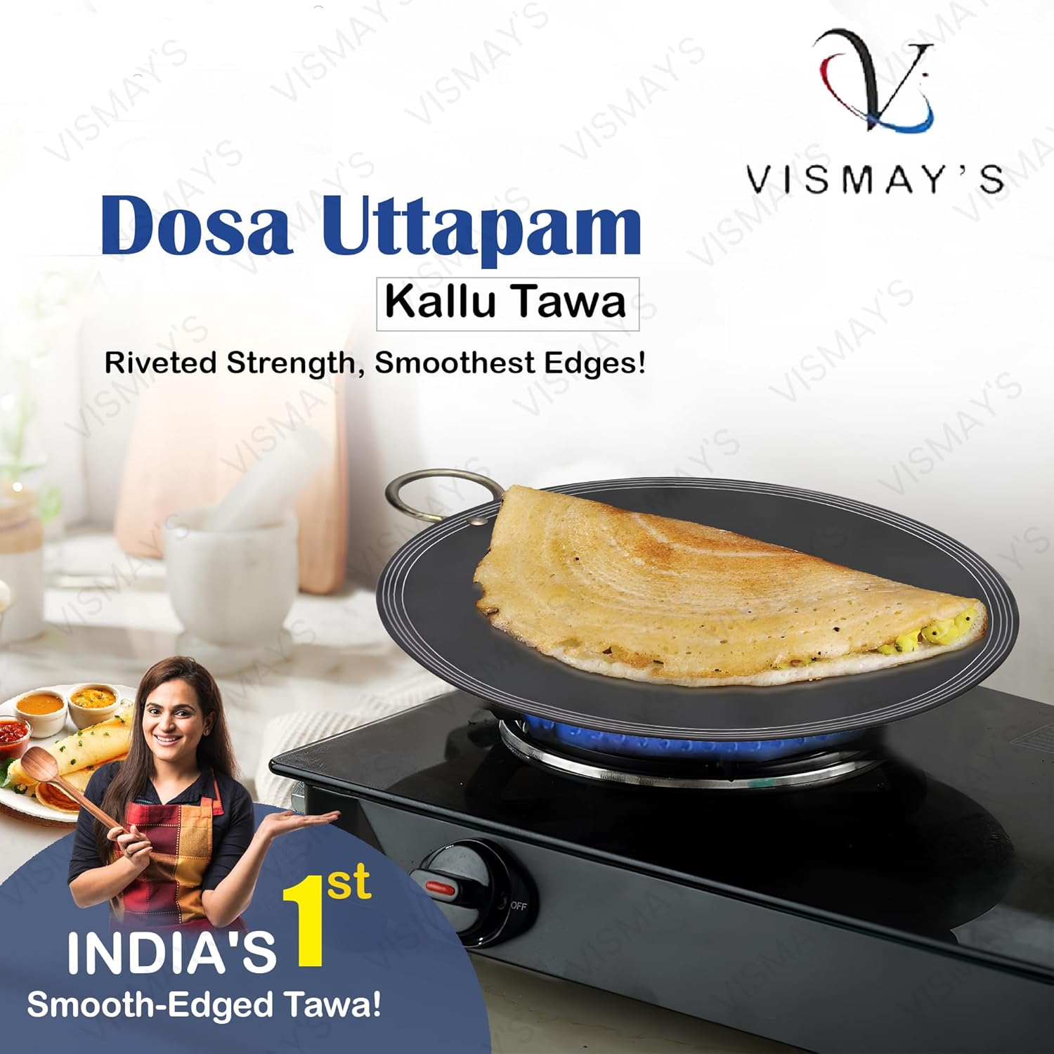 VISMAY'S Pure Iron Strong Riveted Handle...