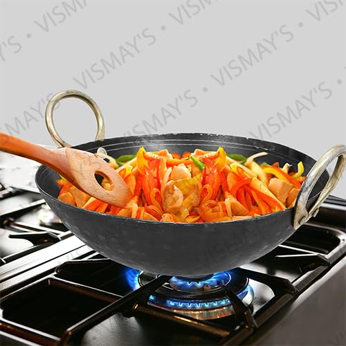VISMAY'S Iron Kadhai 1 Litre 10 Inch Dee...
