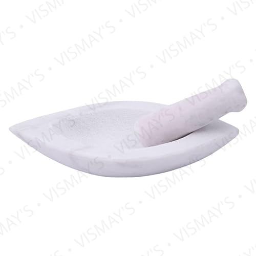VISMAY'S Marble Mortar & Pestle Set, Kha...