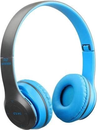 P47 Wireless Bluetooth Headphones | Deep Bass | Foldable Design | Built-in Mic |...