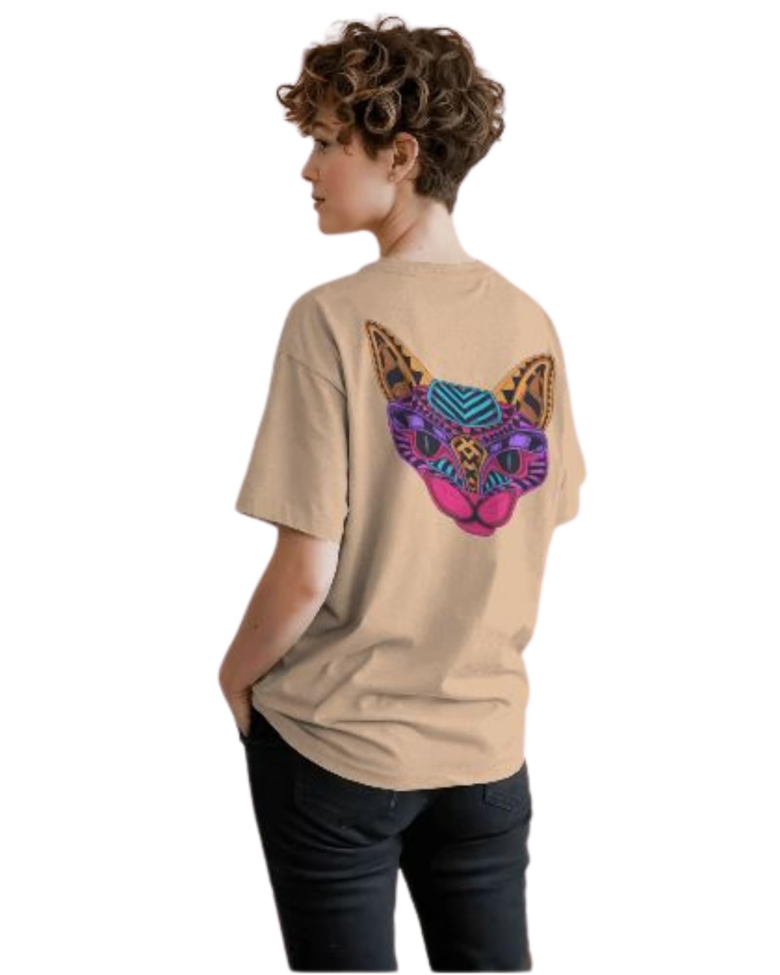 Women's Graphic Printed Cotton Short Sle...