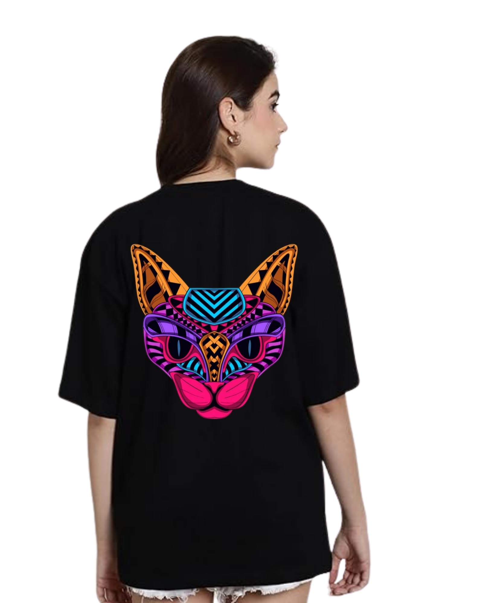 Women's Graphic Printed Cotton Short Sle...