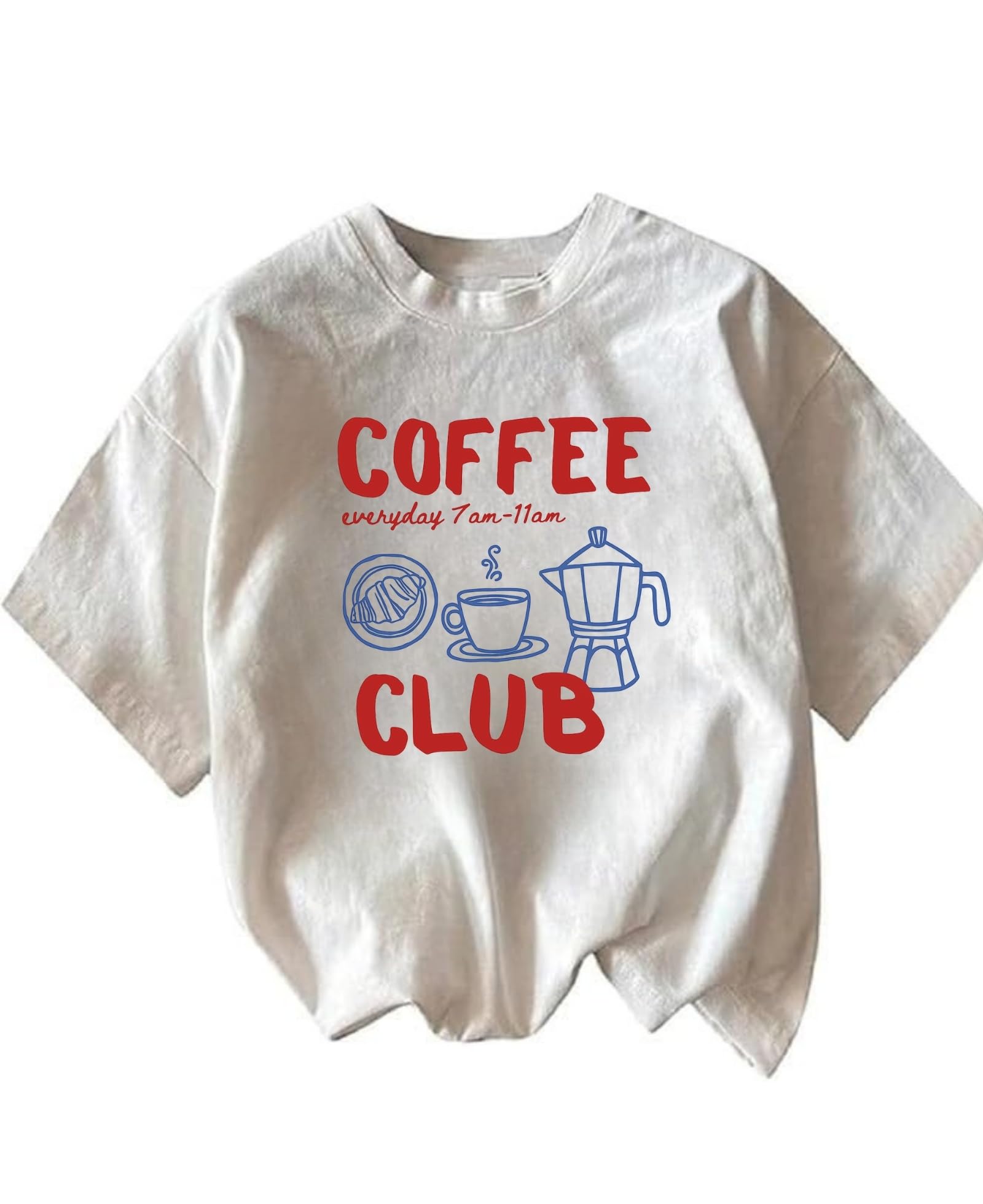 Women Short Sleeve Cotton Blend Oversize...