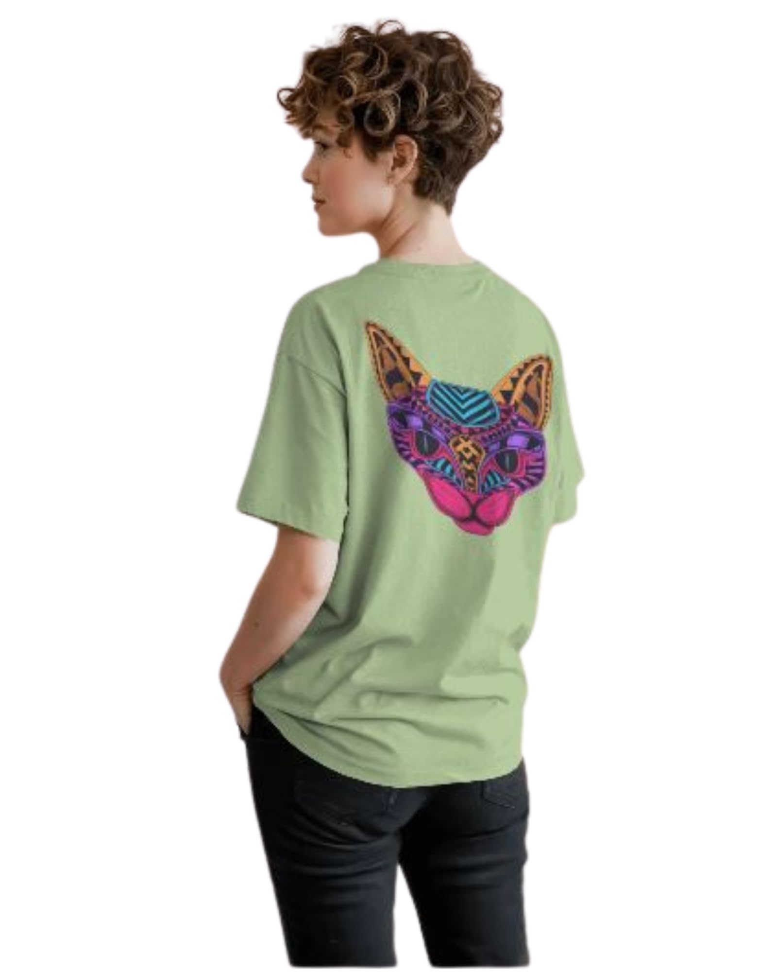 Women's Graphic Printed Cotton Short Sle...