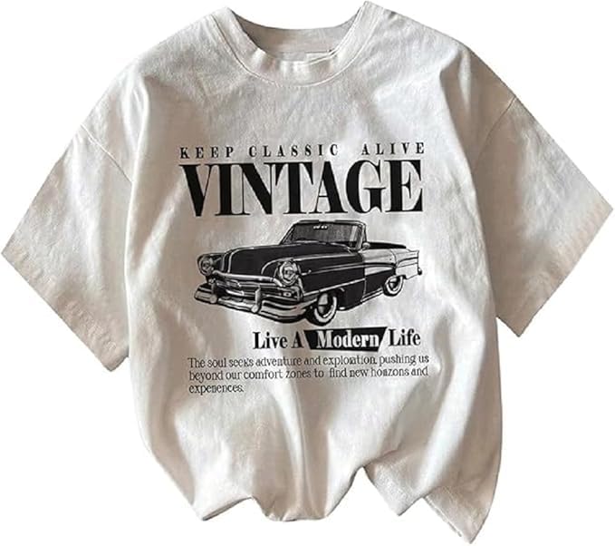 Women Short Sleeve Cotton Blend Oversize...