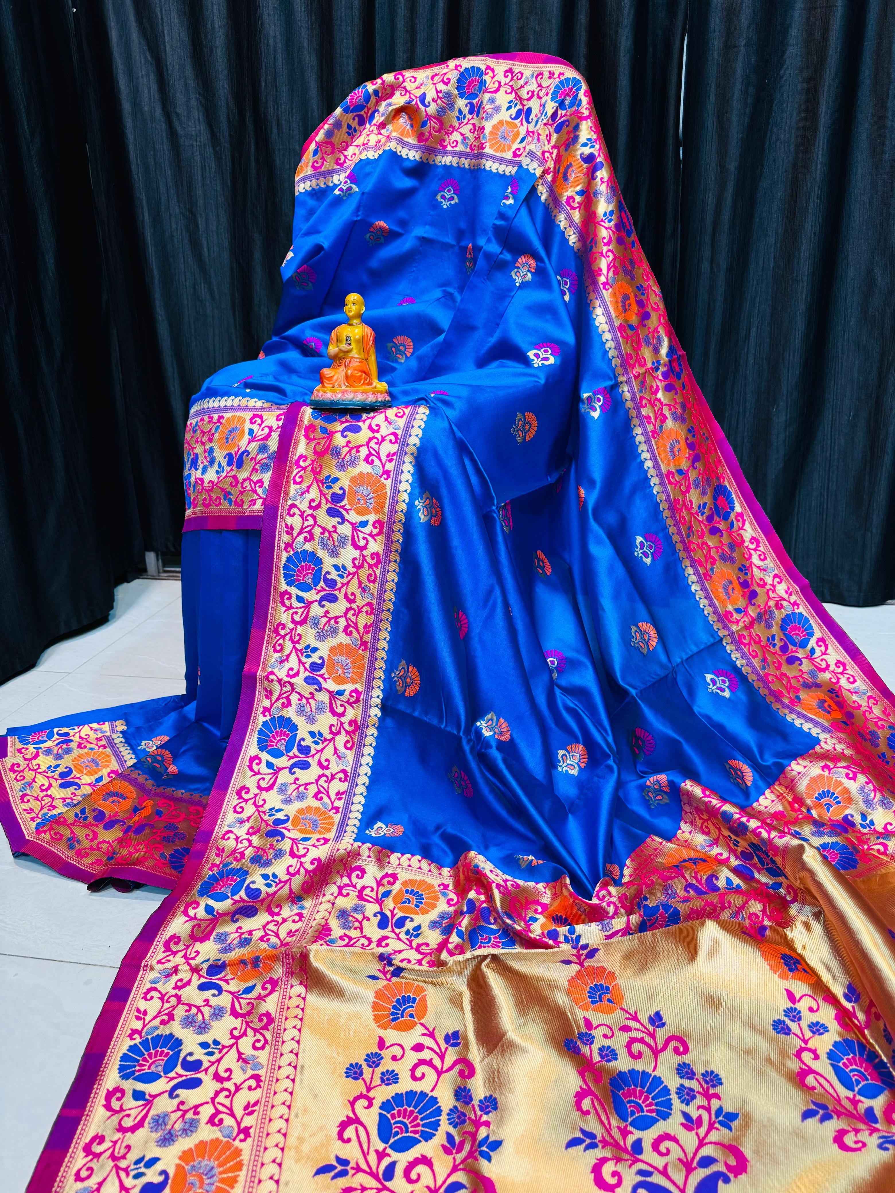 Exclusive Paithani Silk Saree with Rich...