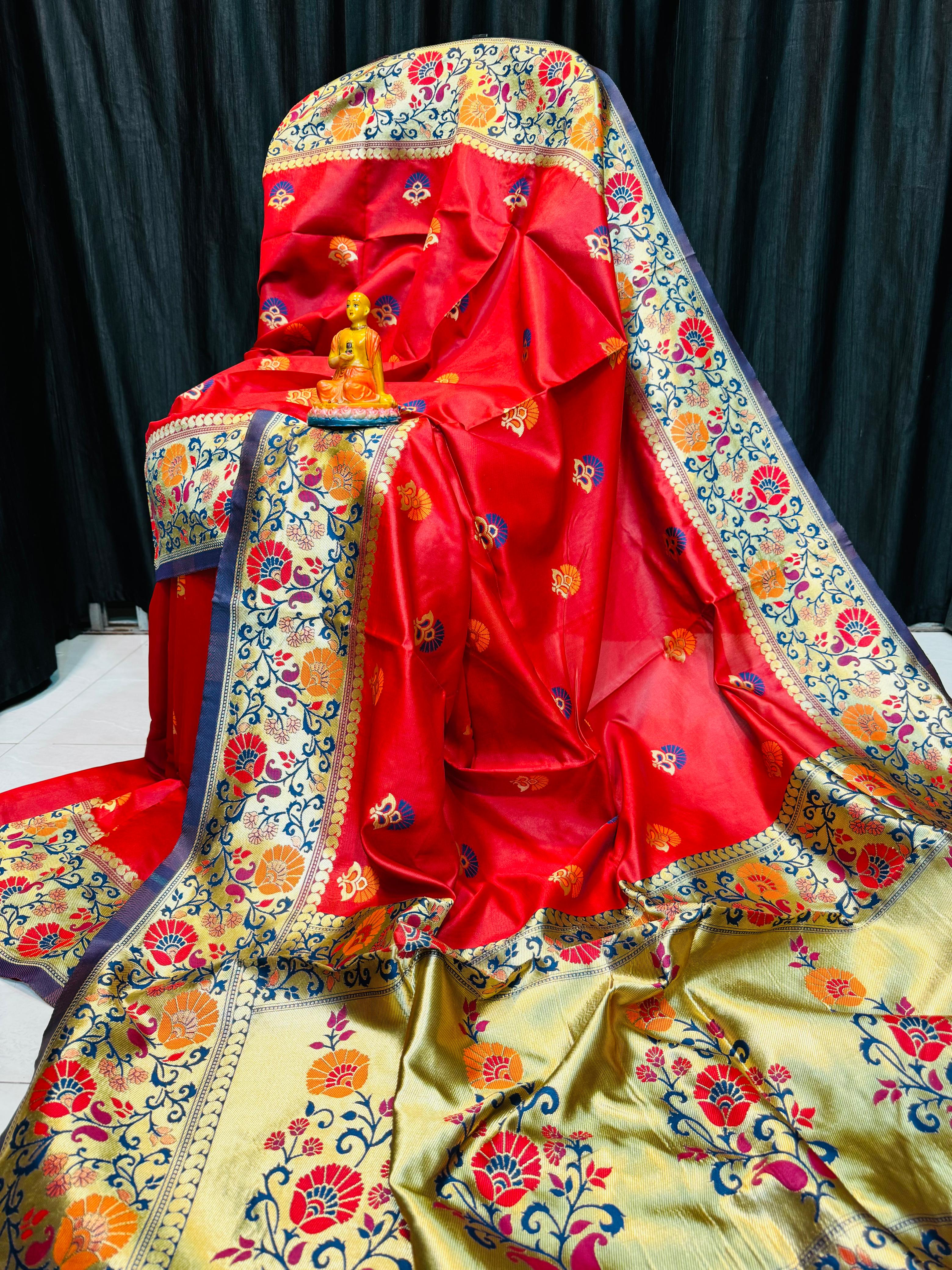 Exclusive Paithani Silk Saree with Rich...